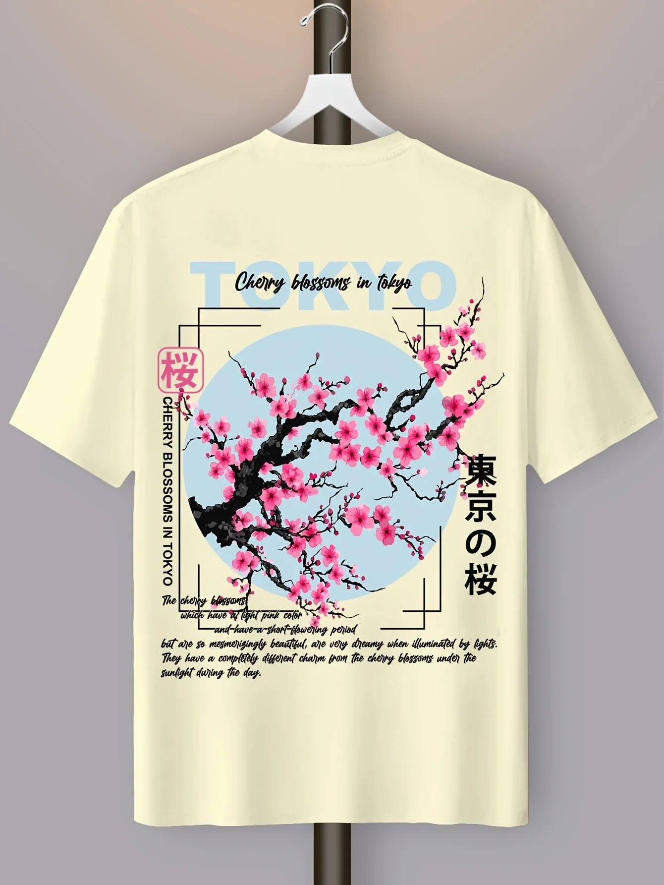 2526 Kids and Adults Summer Thin Fashion 100-6XL Size Casual T-Shirt Japanese Sakura Graphic Design Pattern Printing 3D T-shirts