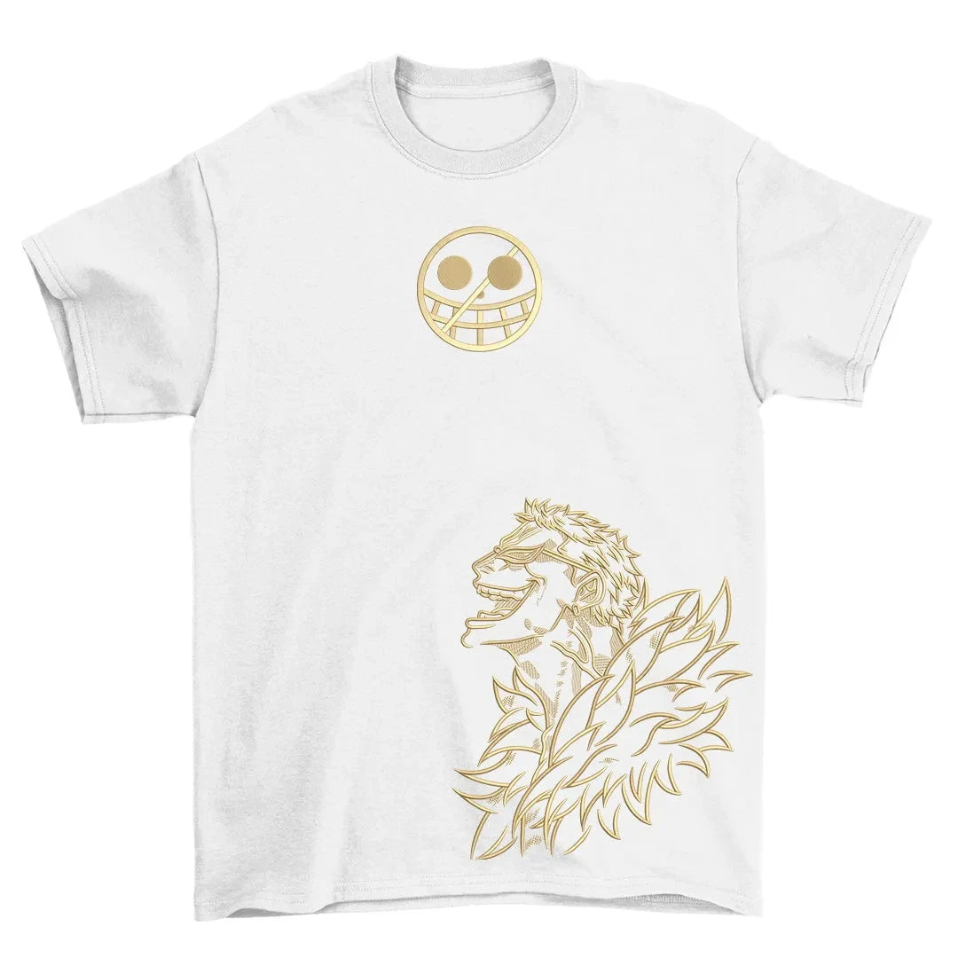 One Piece Anime Tshirt Collection Cotton Tees with Luffy Zoro Skull Pirate Logo Gold Line Art Prints Crew Neck Summer Fashion