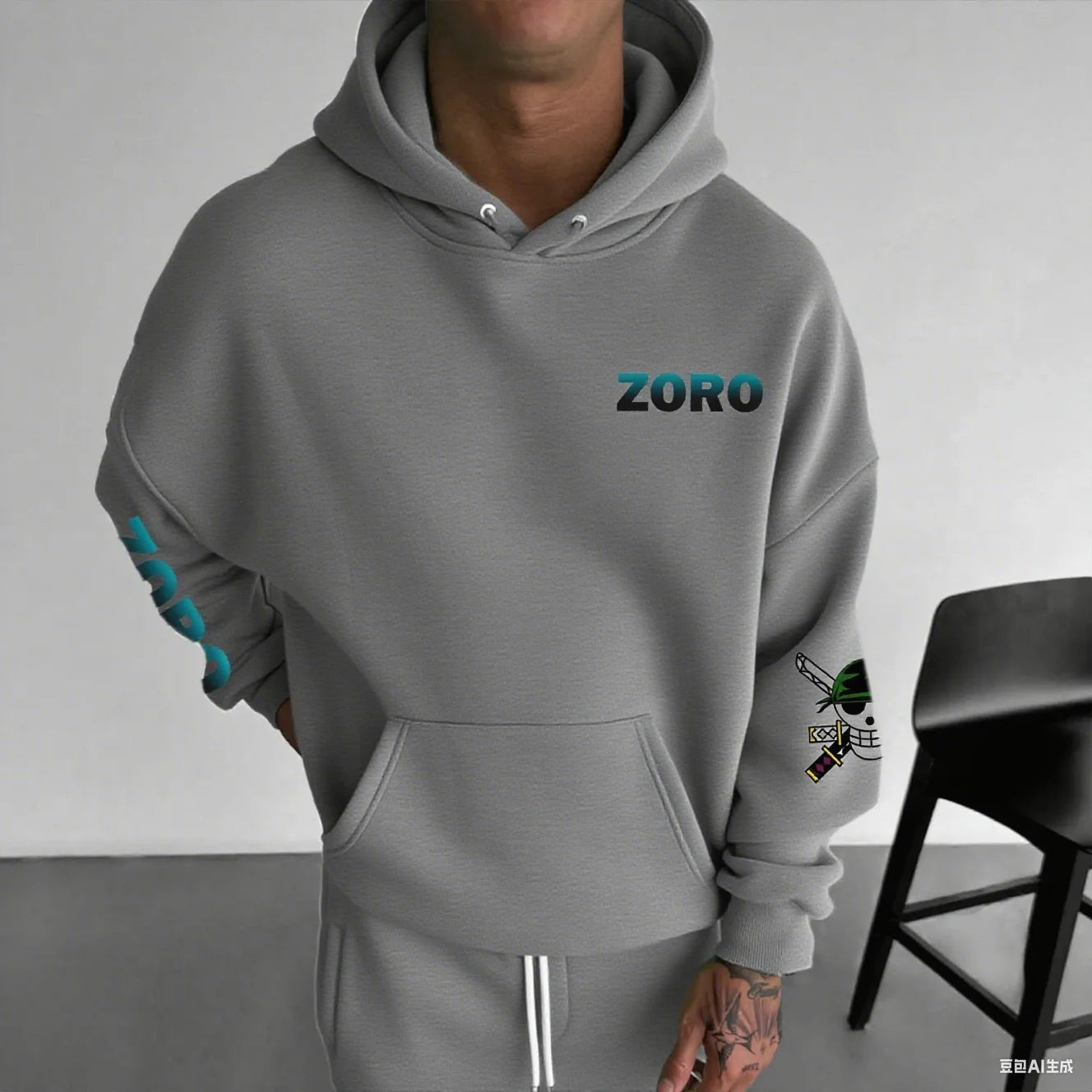 One Piece Zoro Anime Men Women Hooded Sweatshirt Streetwear Casual Pullover Hoodie Graphic Print Long Sleeve Spring Autumn Tops