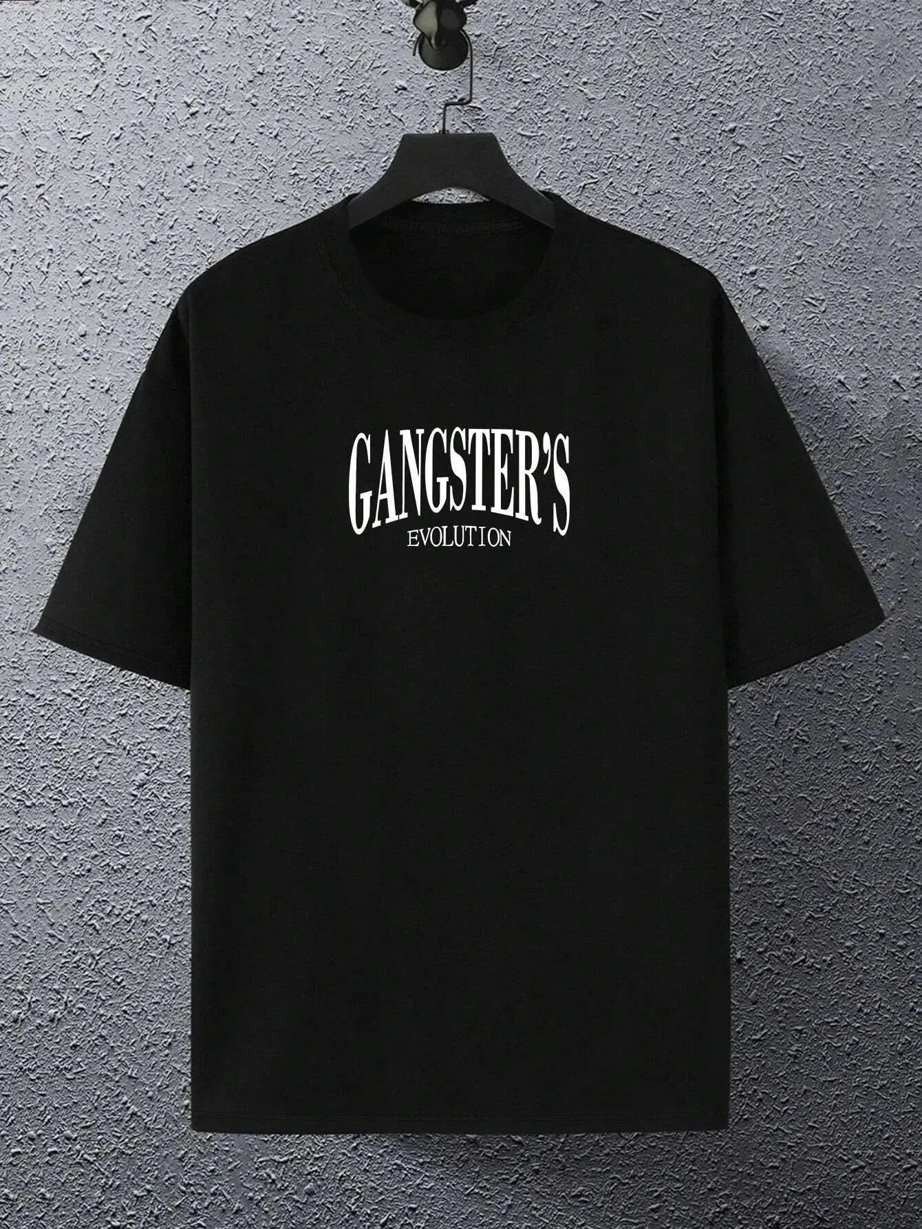 Hot selling new men's portrait pattern polyester hip-hop luxurious breathable round neck T-shirt outdoor street casual top
