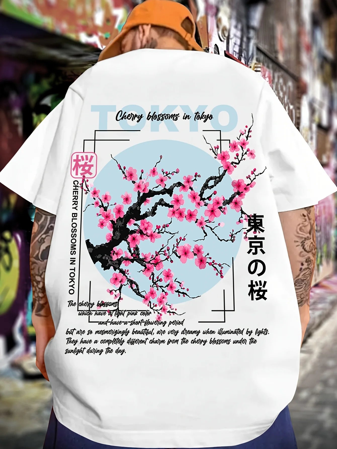 2526 Kids and Adults Summer Thin Fashion 100-6XL Size Casual T-Shirt Japanese Sakura Graphic Design Pattern Printing 3D T-shirts