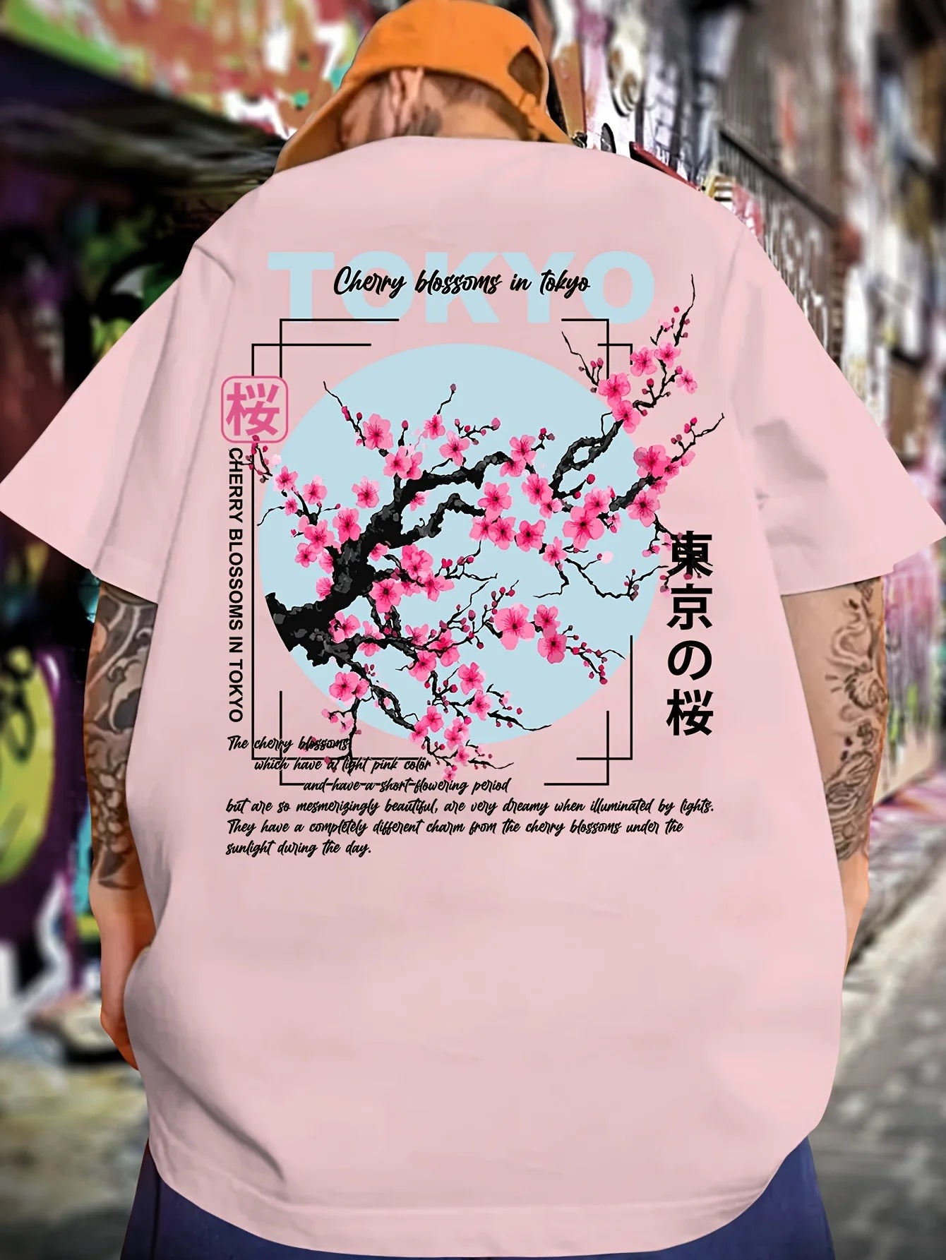 2526 Kids and Adults Summer Thin Fashion 100-6XL Size Casual T-Shirt Japanese Sakura Graphic Design Pattern Printing 3D T-shirts