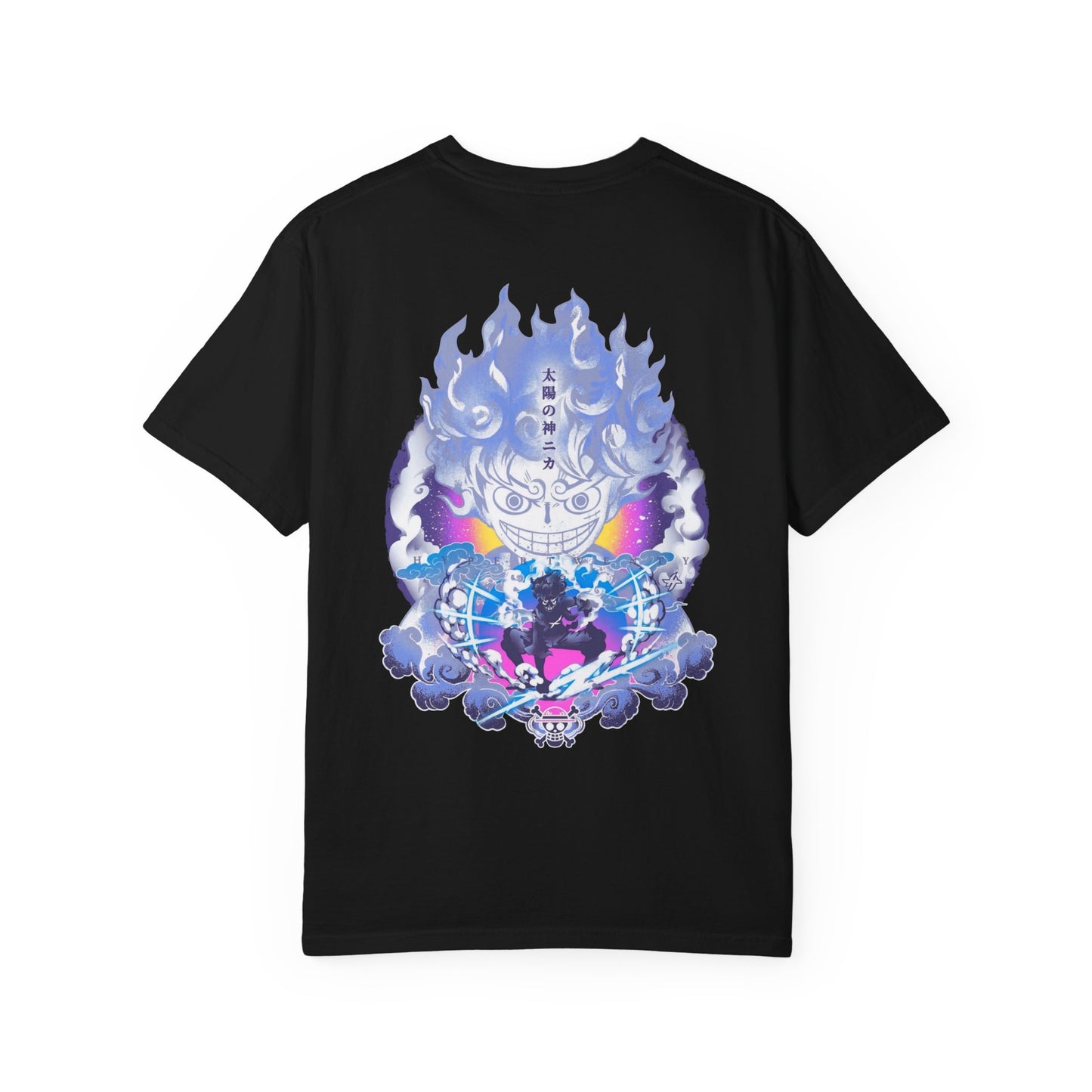 Graphic T-Shirt — JOYBOY Anime Skull Backprint White Tee