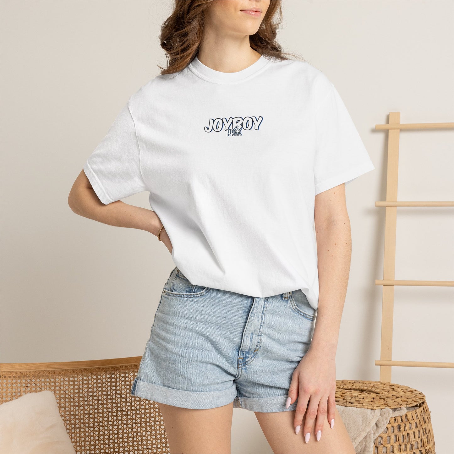 Graphic T-Shirt — JOYBOY Anime Skull Backprint White Tee