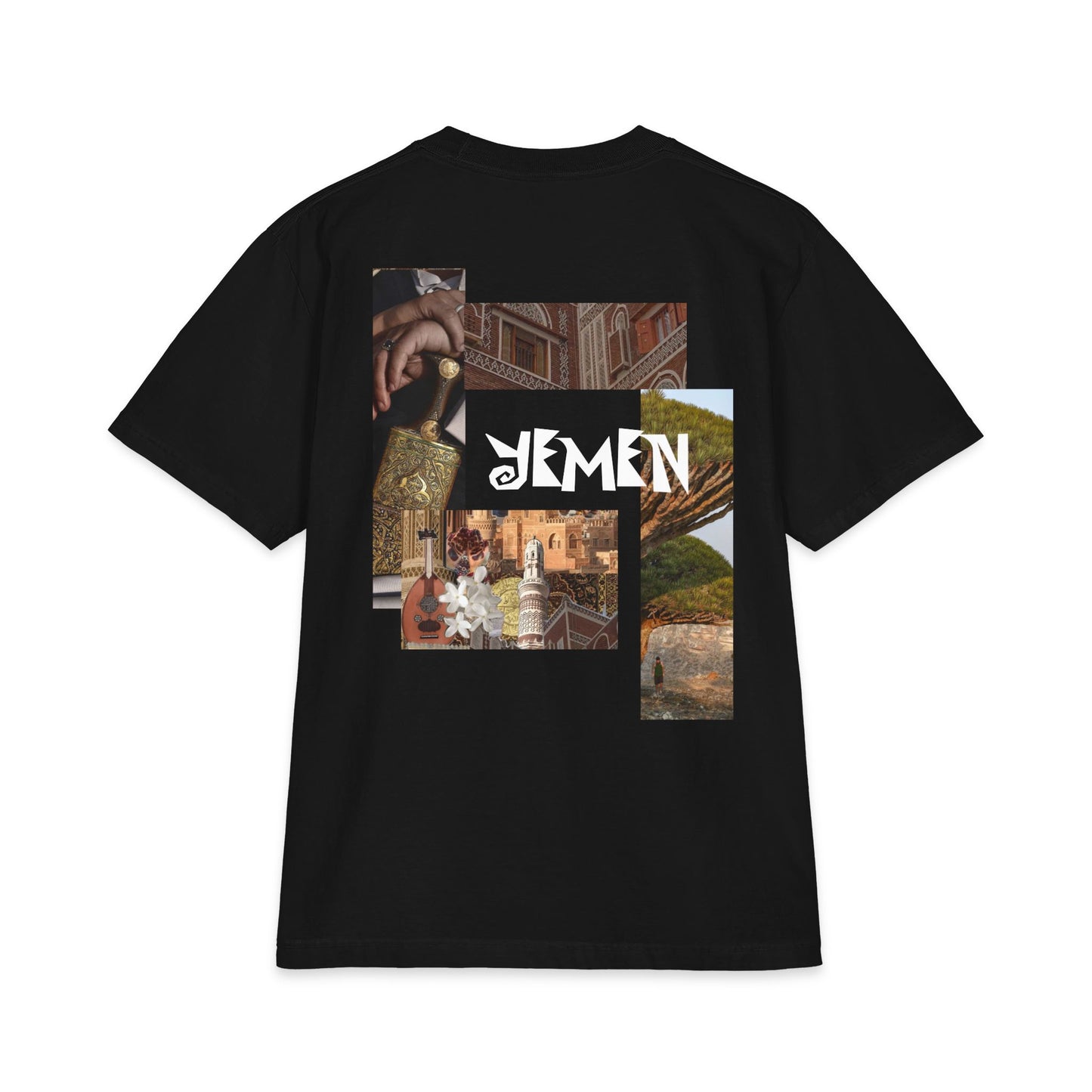 Yemen Photo Collage Graphic Tee — 'YEMEN' Travel Vintage Short Sleeve Shirt