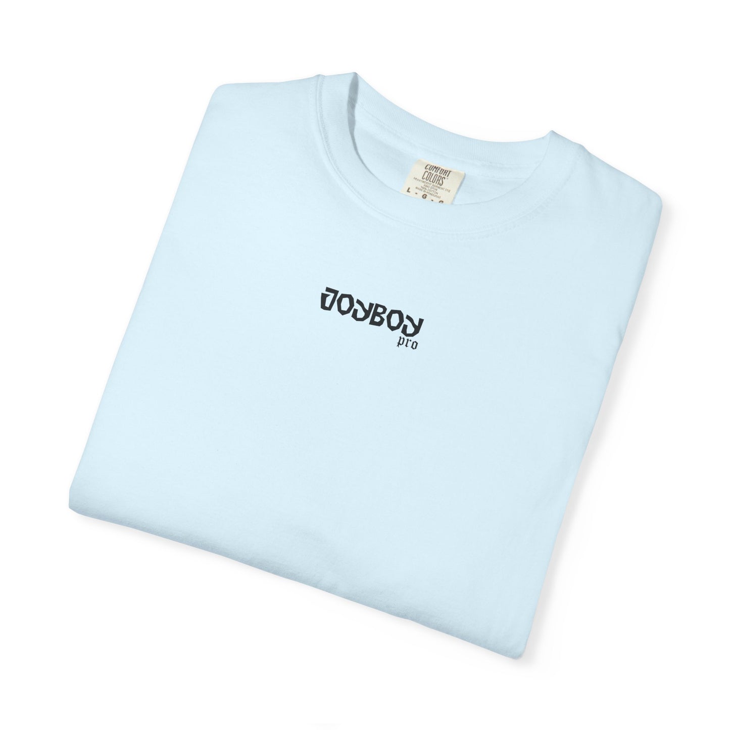Architectural Landmark Backprint T‑Shirt — Minimal Front Logo & Detailed Castle Illustration