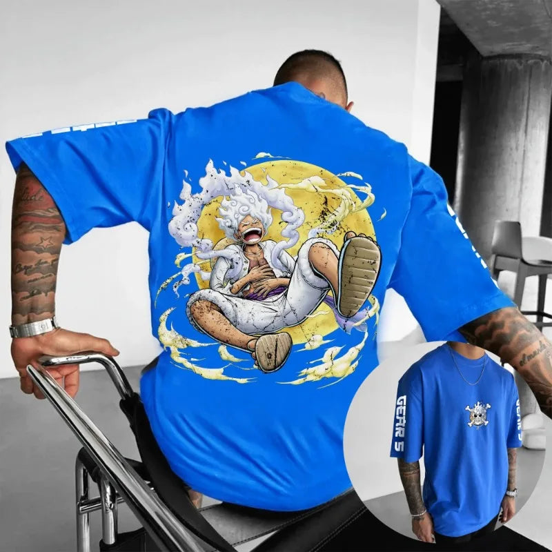 One Piece  2025 Fashion Official Graphic Tee Loose Fit Unisex Cotton T-Shirt Retro Anime Design Straw Hat Pirates Merch