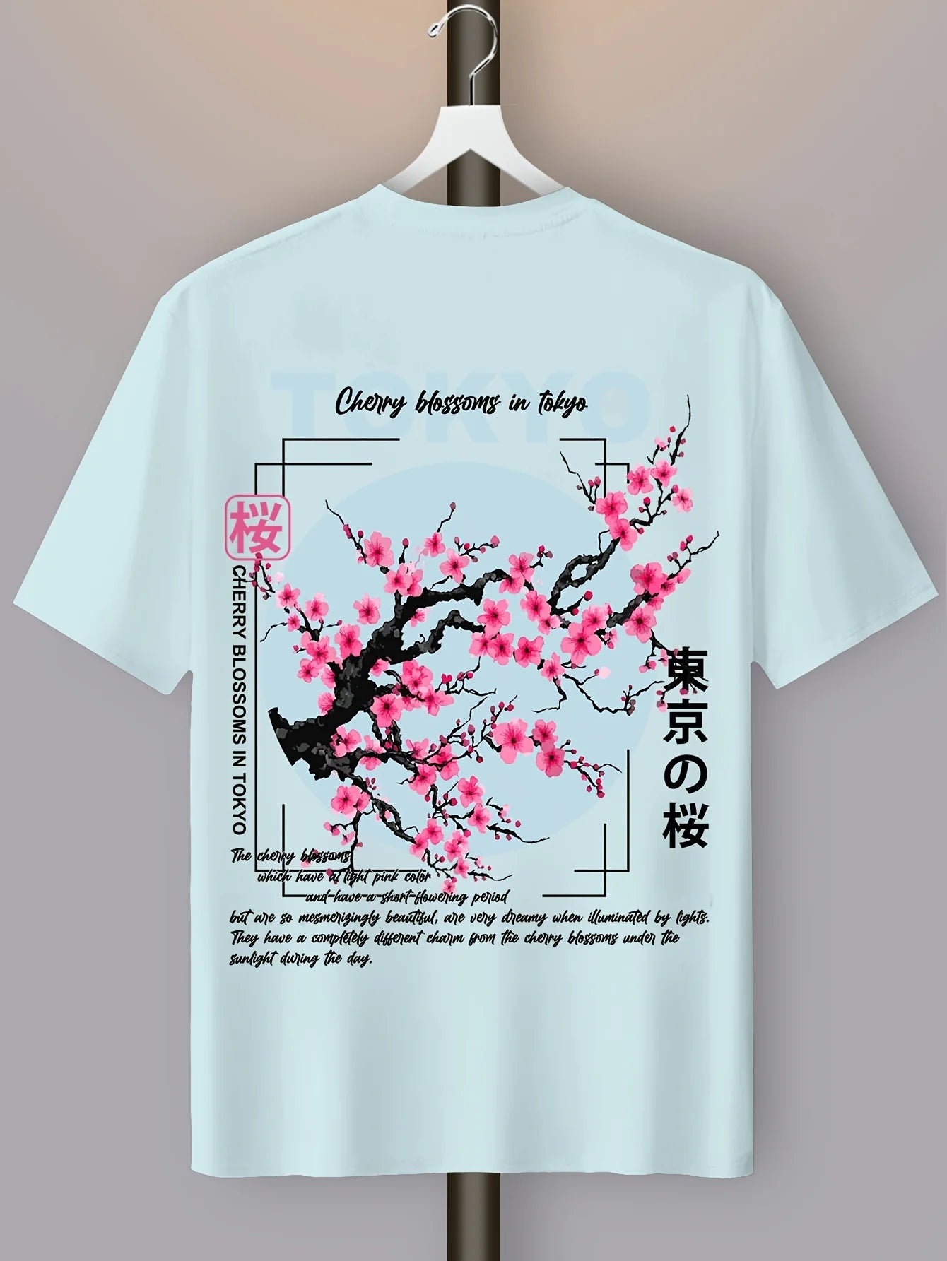 2526 Kids and Adults Summer Thin Fashion 100-6XL Size Casual T-Shirt Japanese Sakura Graphic Design Pattern Printing 3D T-shirts