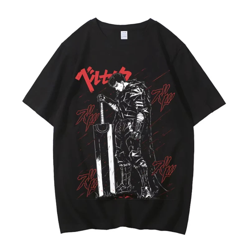 Anime Berserk Tshirt Summer Men Women High Quality Short Sleeve T Shirt Print T-shirt Tops 2024 Tee Trend Fans Clothes