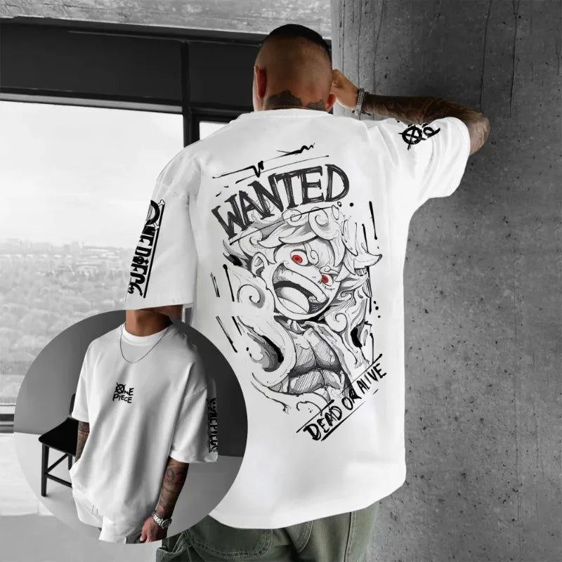 One Piece  2025 Fashion Official Graphic Tee Loose Fit Unisex Cotton T-Shirt Retro Anime Design Straw Hat Pirates Merch