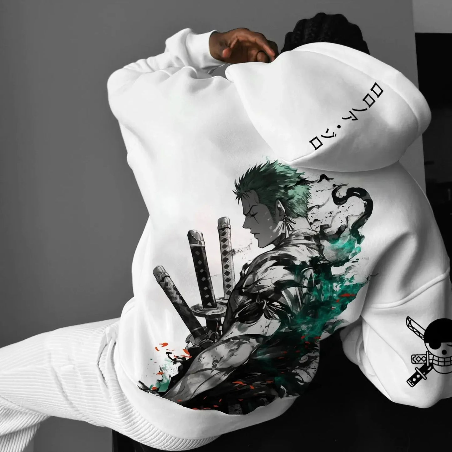 One Piece Zoro Anime Men Women Hooded Sweatshirt Streetwear Casual Pullover Hoodie Graphic Print Long Sleeve Spring Autumn Tops