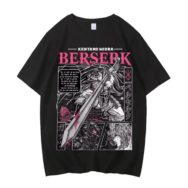 Anime Berserk Tshirt Summer Men Women High Quality Short Sleeve T Shirt Print T-shirt Tops 2024 Tee Trend Fans Clothes