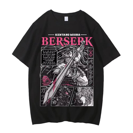 Anime Berserk Tshirt Summer Men Women High Quality Short Sleeve T Shirt Print T-shirt Tops 2024 Tee Trend Fans Clothes