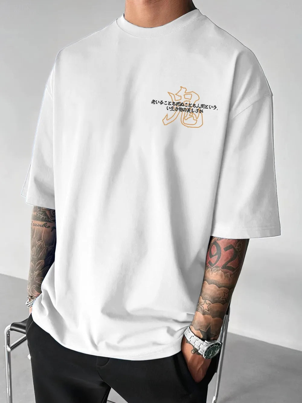 2025 Fashion Men's Summer Ghost Print Soft, Comfortable, Breathable Round Neck T-shirt Outdoor Street Style Top