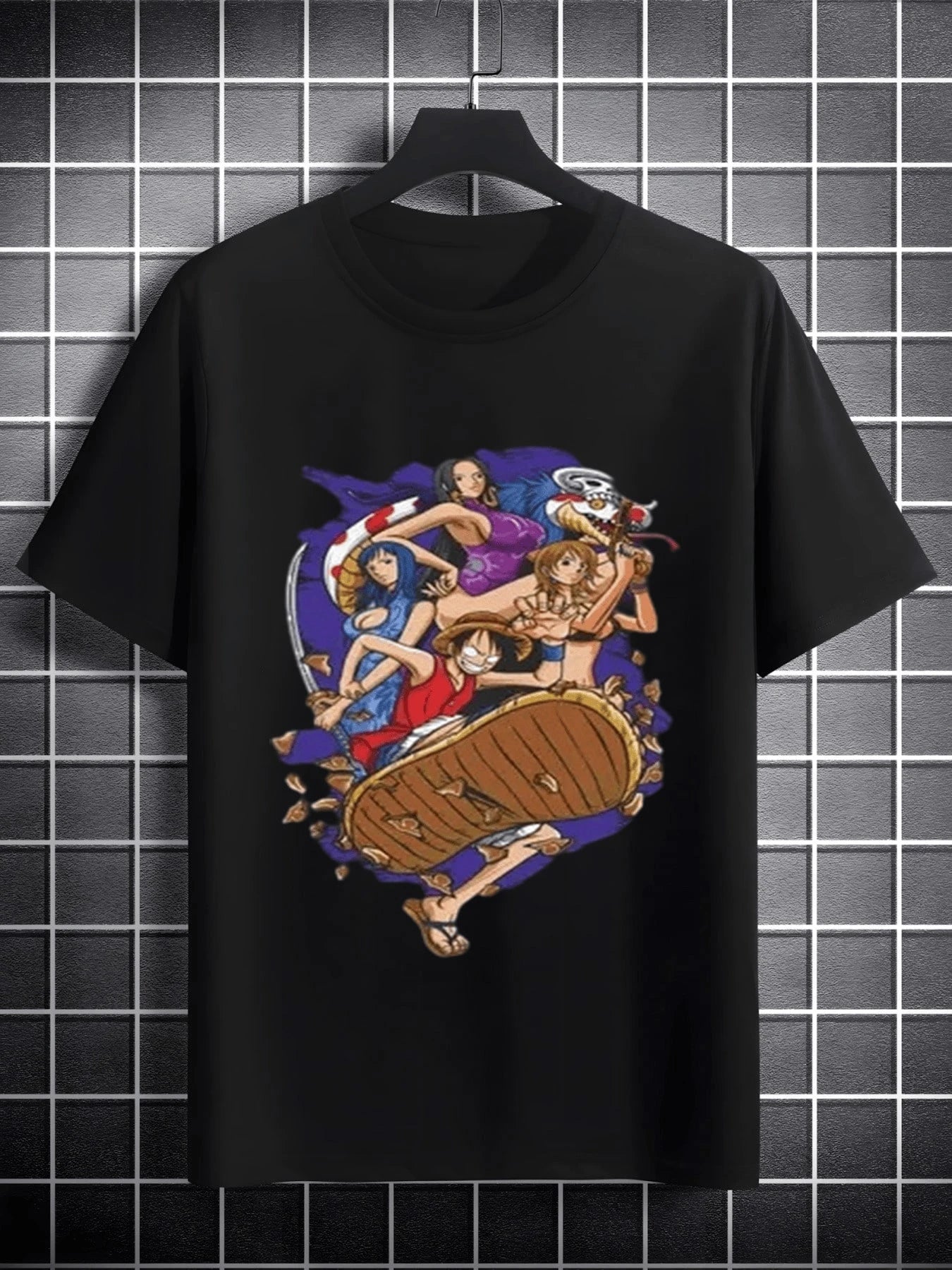 Oversized One Piece Straw Hat Crew Anime T Shirt Men Summer Cotton Loose Streetwear Casual Short Sleeve Graphic Tee Y2k Clothes