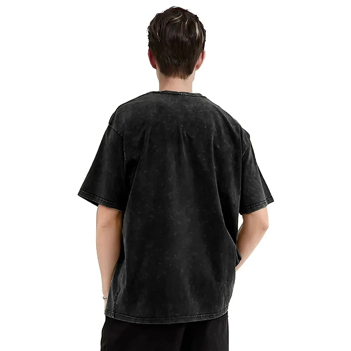 BANDAI ONE PIECE New Era Washed Old Animation T-shirt Short Sleeve Printing Loose Summer Pure Cotton Men's American T-shirt
