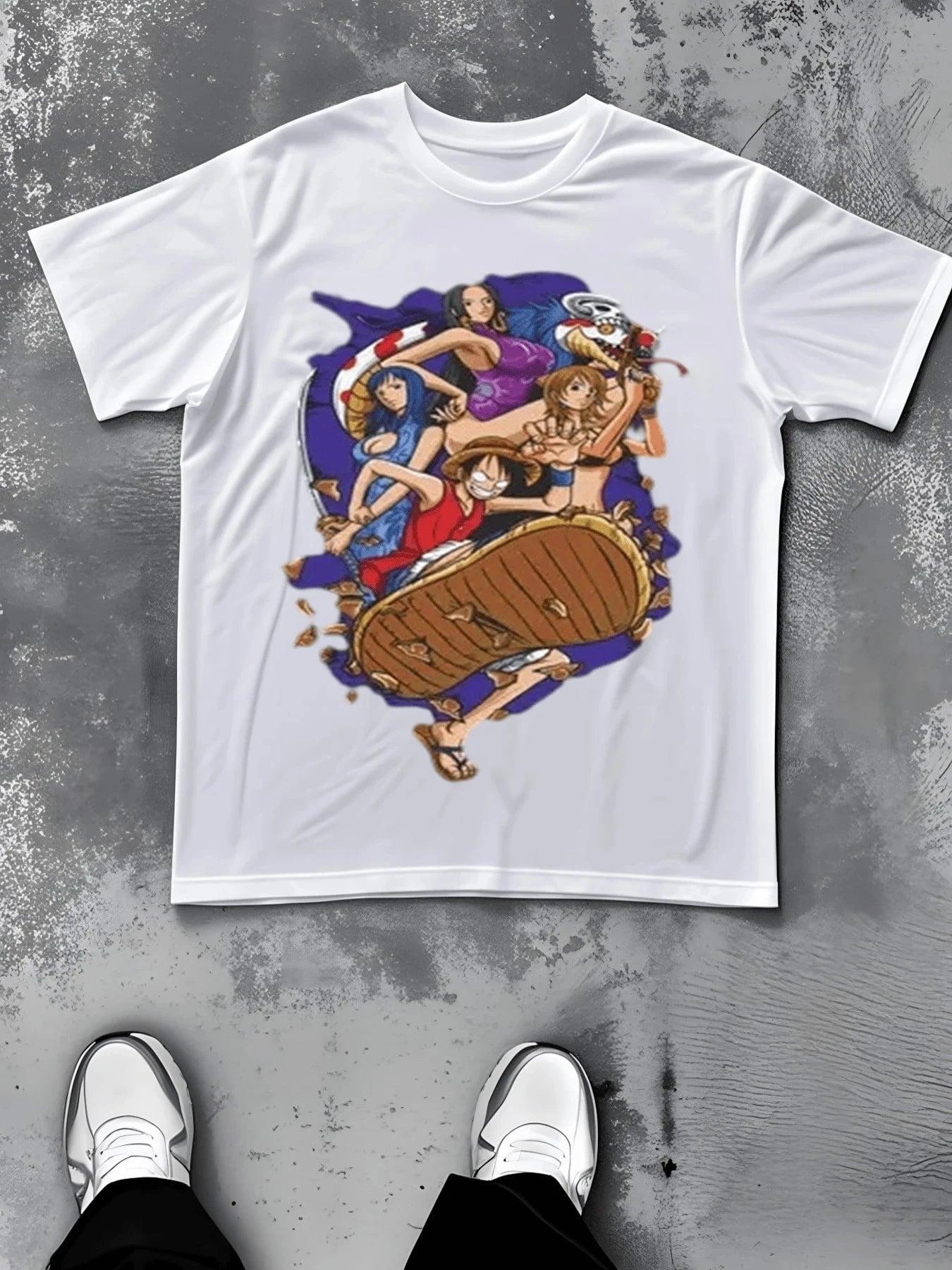 Oversized One Piece Straw Hat Crew Anime T Shirt Men Summer Cotton Loose Streetwear Casual Short Sleeve Graphic Tee Y2k Clothes