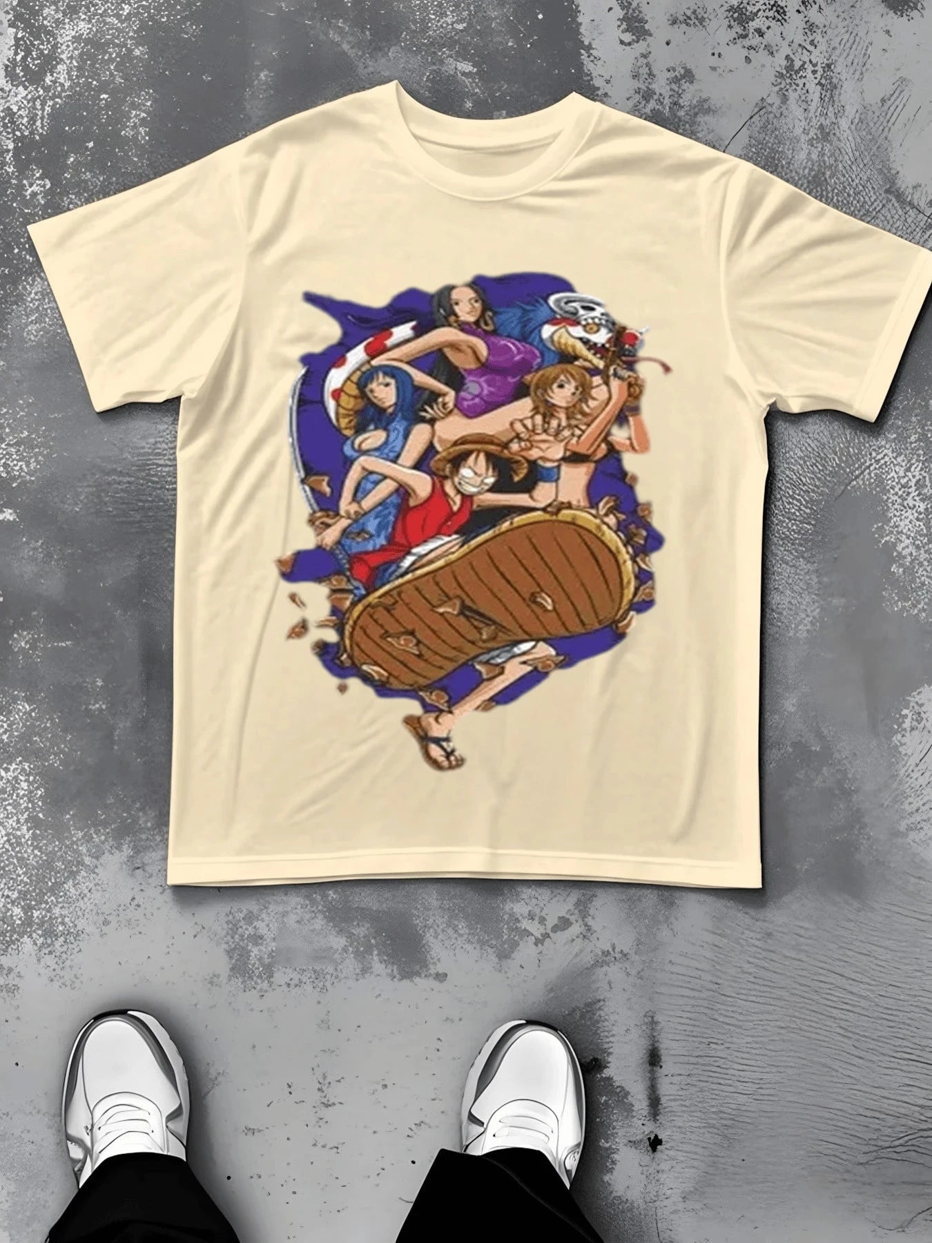 Oversized One Piece Straw Hat Crew Anime T Shirt Men Summer Cotton Loose Streetwear Casual Short Sleeve Graphic Tee Y2k Clothes