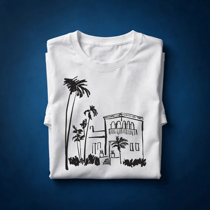 Palm Villa Sketch Tee