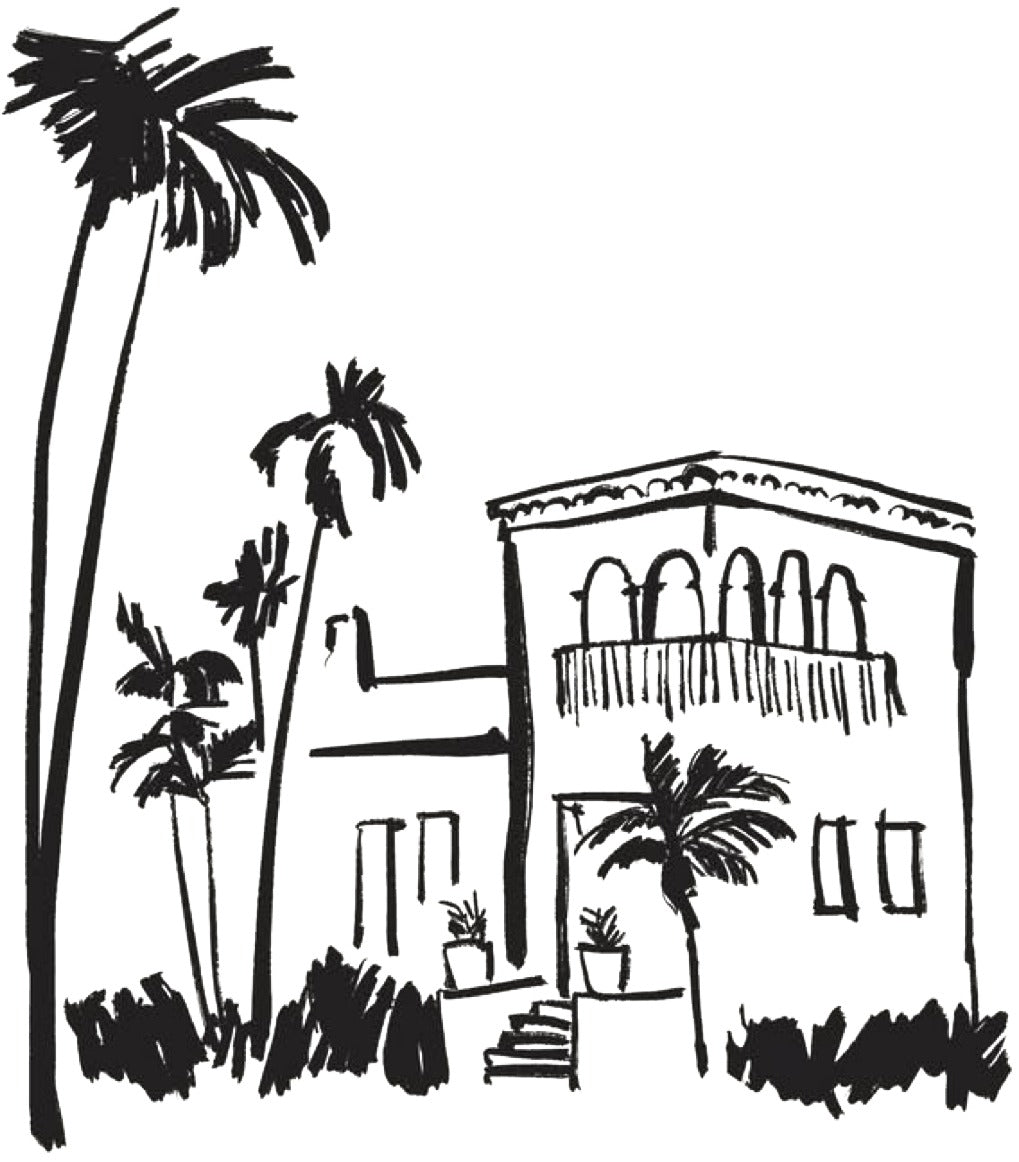 Palm Villa Sketch Tee design